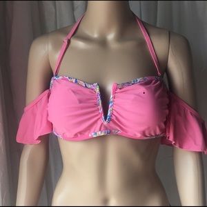 YMI Bandeau XL Swim Top with Ruffle Arm Straps